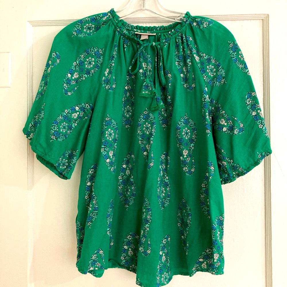 Knox Rose Green Floral Women's Top S